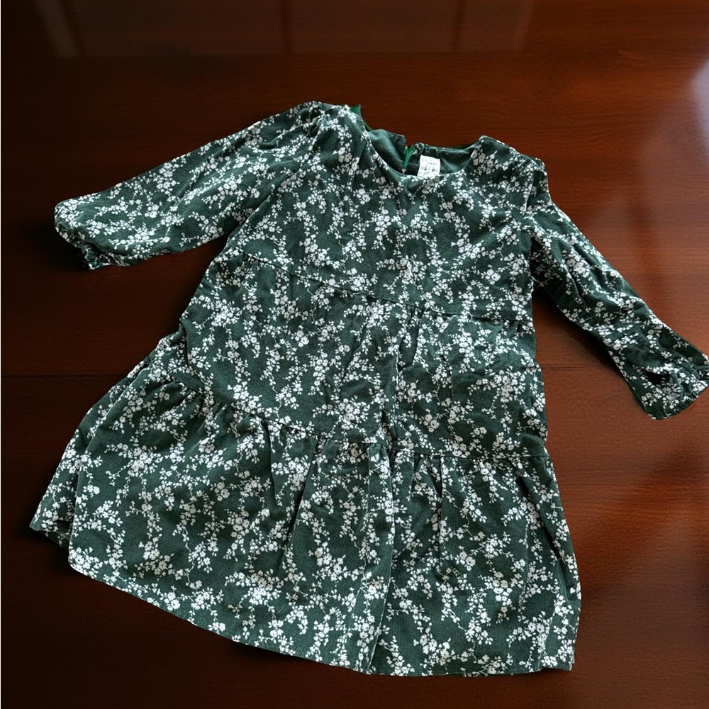 GAP Green Floral Kids Dress